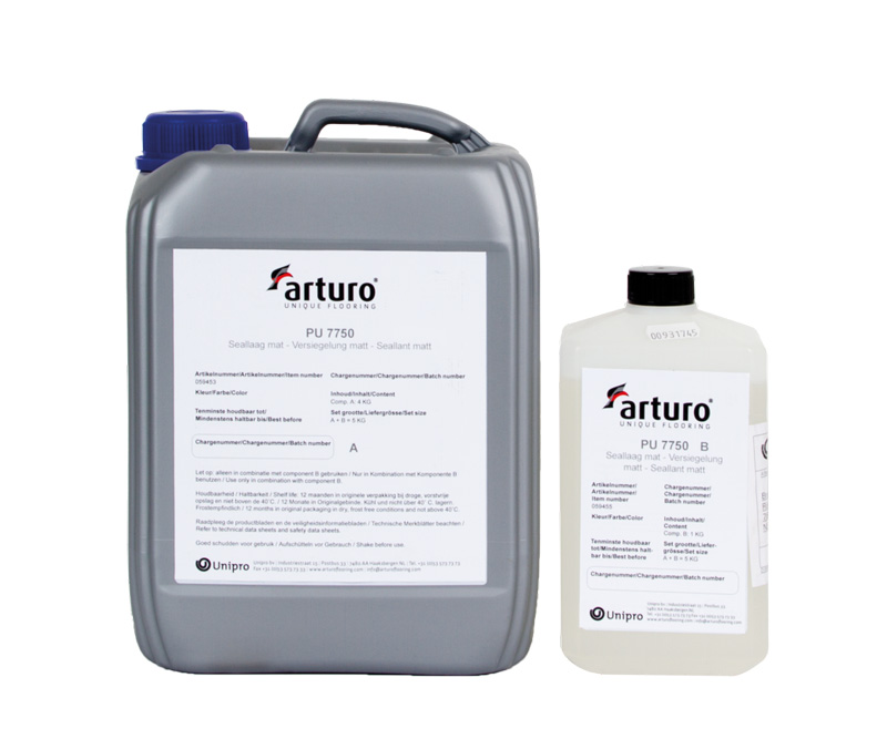 arturo PU 7750 - Extra matný vodu obsahujúci 2K polyuretánový podlahový lak